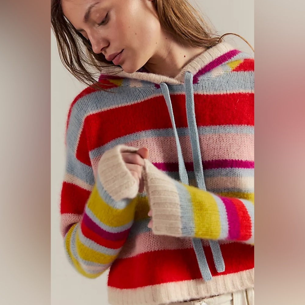 Free People Candy Lane Cashmere Hoodie
